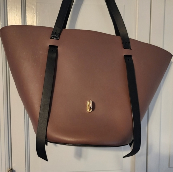👜 Zac Posen Belay Large Colorblock Tote – French Roast & Black - Picture 6 of 16